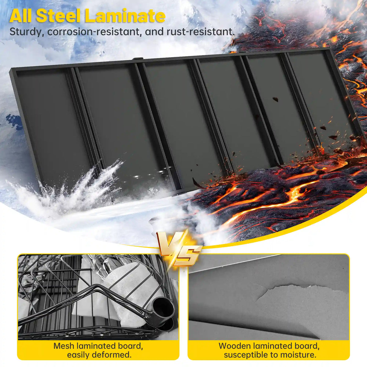 Industrial Garage Shelving, Heavy Duty Storage Shelves, Adjustable Metal Shelving for Basement Warehouse