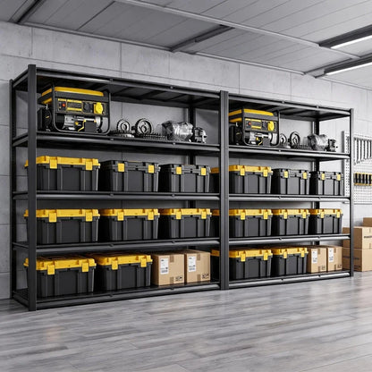 Industrial Garage Shelving, Heavy Duty Storage Shelves, Adjustable Metal Shelving for Basement Warehouse