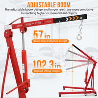 2 Ton Hydraulic Engine Hoist Cherry Picker, 4400LBS, Cherry