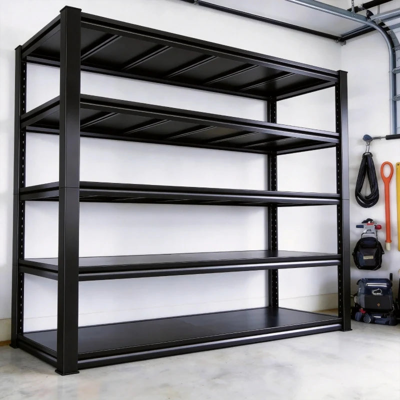 Industrial Garage Shelving, Heavy Duty Storage Shelves, Adjustable Metal Shelving for Basement Warehouse